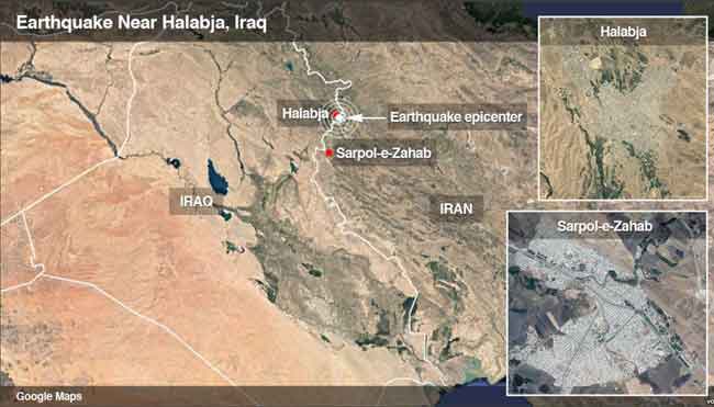 Deadly 7.3 Quake Strikes Iraq-Iran Boarder Region