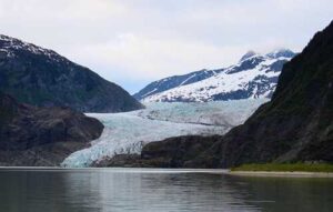 Photo by David Polashenski
Mendenhall Glacier, here seen in summer 2025, has almost retreated entirely from the lake of its own making.