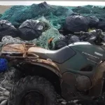 Straightening up the Bering Strait A pile of debris gathered from a previous cleanup, similar to what was collected in Brevig Mission and Wales. Photo courtesy Norton Sound Economic Development Corporation.