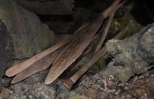 Treasures found within a volcanic cave