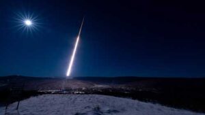 Photo by Bryan Whitten
The PolarNOX mission launches from Poker Flat Research Range on Jan. 30.