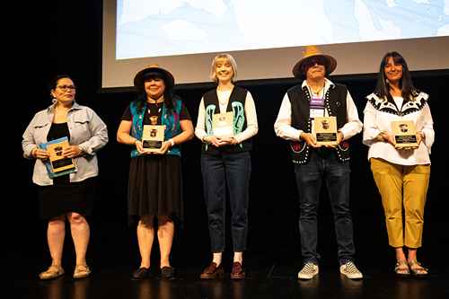 UAS Alaska Native Language faculty Dr. X’unei Lance Twitchell and Shu Guyna Donna May Roberts honored by SHI