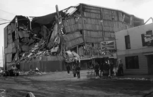 J.C. Penney Department Store at Fifth Avenue and D Street, Anchorage District, Cook Inlet Region, Alaska, 1964. Courtesy of USGS