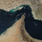 Iran Says It Shot Down US Reaper Drone After Trump Admin Launched New Strikes The Strait of Hormuz, the narrow throughway between Iran (north) and Oman and the United Arab Emirates (south). Image-Public Domain