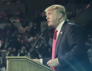 Republican Presidential candidate Donald Trump speaking at a rally. Image-Trump campaign