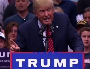 Presidential candidate Donald Trump on the campaign trail. Image-Screengrab Trump ad