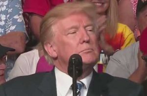 Trump at West Virginia rally. Image-NBC video screengrab