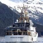The Coast Guard fast response cutter Douglas Denman near the Alaska coast. Facebook