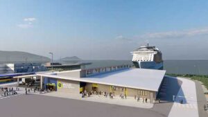 Artist rendering of cruise port. Image-The Seward Company