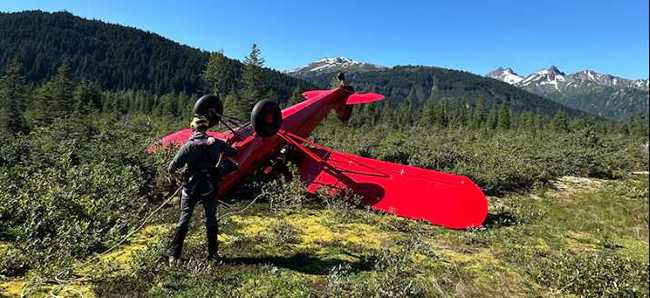 Coast Guard rescues man from downed aircraft near Haines A Coast Guard MH-60 Jayhawk helicopter aircrew from Coast Guard Air Station Sitka rescues a man from a downed aircraft near Haines. (U.S. Coast Guard photo courtesy of Air Station Sitka)
