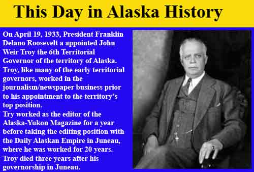 This Day in Alaskan History-April 19th, 1933