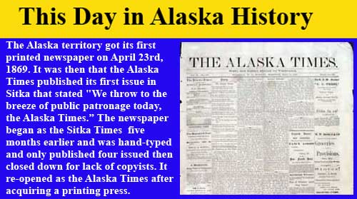 This Day in Alaskan History-April 23rd, 1869