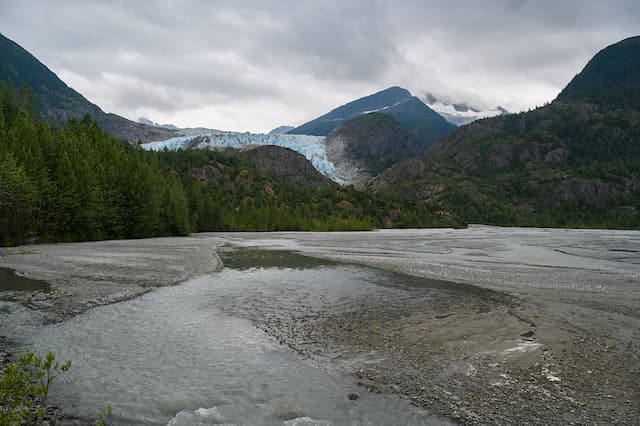 Caption: As glaciers melt, new salmon habitat may be created in coastal watersheds from Alaska to British Columbia. (Credit: Molly Tankersley, Alaska Coastal Rainforest Center)