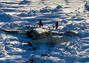 Wreckage of Bering Air Caravan. Image-USCG