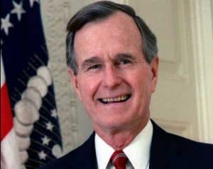 Former president, George Herbert Walker Bush, the 41st President of the United States. Image-Public Domain