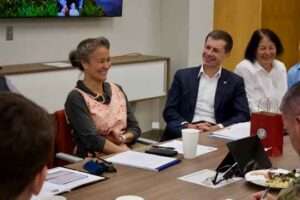 Secretary of Transportation Pete Buttigieg meeting with the Alaska Federation of Natives (AFN) in Anchorage. Image-AFN