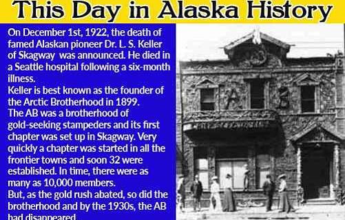 This Day in Alaska History-December 1st, 1922