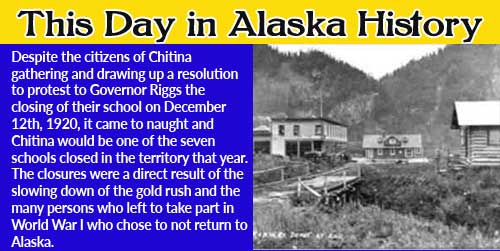 This Day in Alaska History-December 12th, 1920