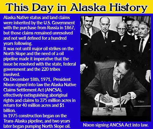 This Day in Alaska History-December 18th, 1971