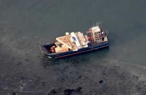 Landing Craft in Danger of Sinking Runs Aground South of Cape Kuliuk, Coast Guard Responds