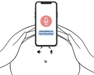 DopFone uses an off-the-shelf smartphone’s existing speaker and microphone to accurately estimate fetal heart rate. The phone mimics a Doppler ultrasound, emitting a tone and listening for the subtle variations in its echo caused by fetal heart beats. A machine learning model then estimates the heart rate. Photo: Garg et al./Proceedings of the ACM on Interactive, Mobile, Wearable and Ubiquitous Technologies