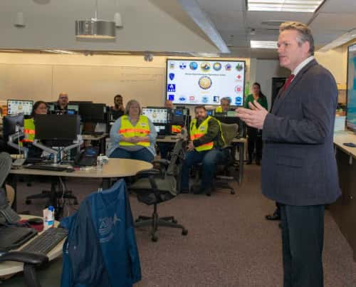 Governor Dunleavy Thanks Emergency Operations Center Staff for their Earthquake Related Service