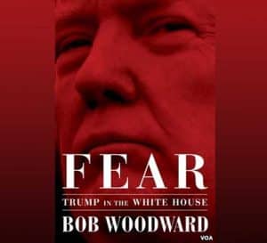 The cover of the book, "Fear," from publisher Simon & Schuster, by author Bob Woodward, about the White House under President Donald Trump.