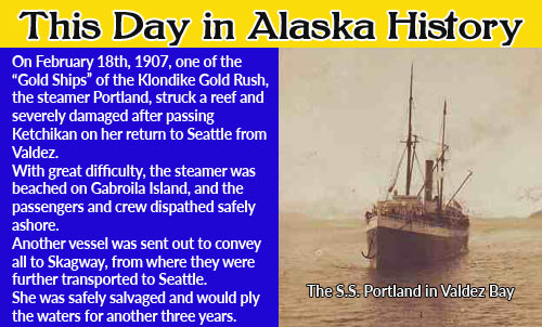 This Day in Alaska History-February 18th, 1907