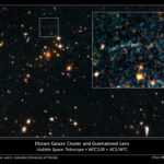 NASA's Hubble Spots Rare Gravitational Arc from Distant, Hefty Galaxy Cluster