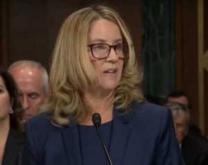 Christine Blasey Ford. Image-PBS video screengrab