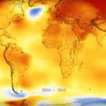 Global warming map. Image-NASA