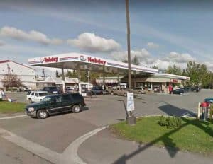 This Holiday gas station on Muldoon was the scene of an unexplained stabbing on Sunday morning. Image-Google Maps