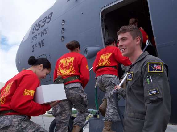 JROTC Cadets Visit Alaska Air National Guard Wing