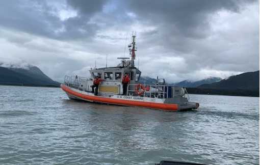 Coast Guard tows disabled vessel with two people, one dog to safety in Juneau