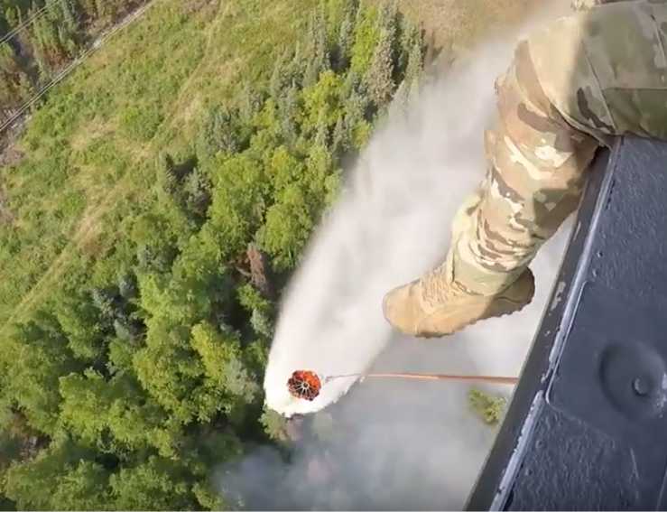 Alaska Army National Guard Black Hawk crews and Military Police respond to wildfires