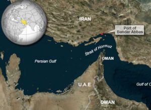Stait of Hormuz map. VOA