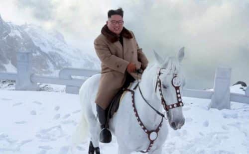 Kim Jong Un Climbs Mountain, Threatens to ‘Strike the World With Wonder’