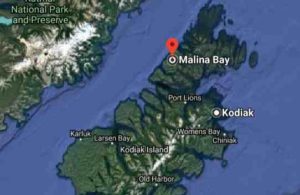 Location of Malina Bay on Afognak Island. Image-Google Maps