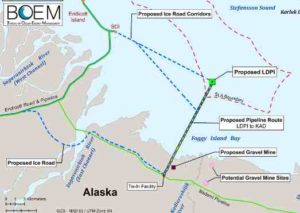 Bureau of Energy Management map showing area of proposed Liberty drilling pad. Image-BOEM