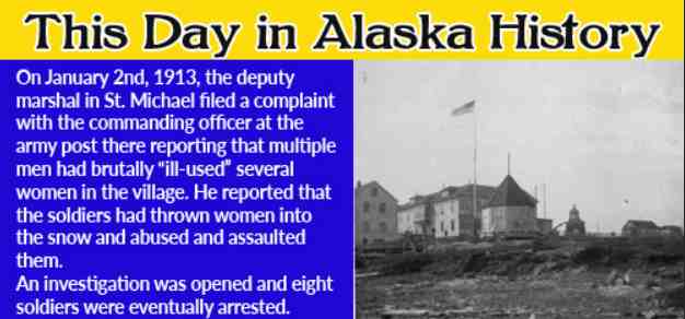 This Day in Alaska History-January 2nd, 1913