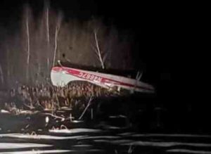Crashed aircraft southwest of Fairbanks. Image-U.S. Army