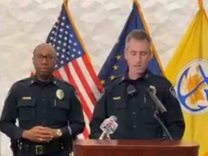 Chief Doll of APD giving press conference on shot-fired incident at Northway Mall. Image-APD