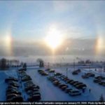 Sundogs seen from the University of Alaska Fairbanks Campus