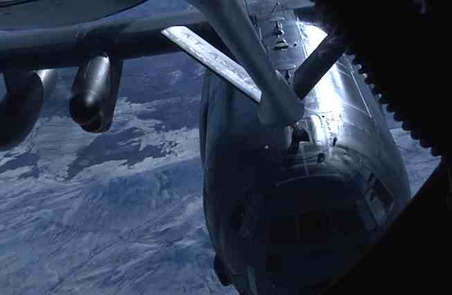 Alaska Air National Guard Refuels HC-130J Combat King II at 20,000 feet