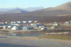 Photo by Ned Rozell The Alaska village of Brevig Mission lies on the Bering Sea coast west of Nome. The residents allowed a breakthrough in developing a modern vaccine for the Spanish flu of 1918.
