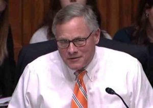 Republican Senator from North Carolina questioning CDC official. Image-YouTube