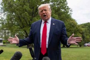 Trump on the White House lawn Thursday.