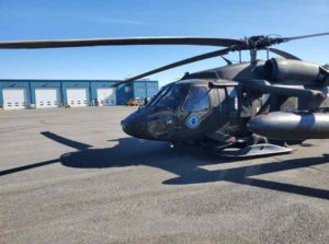 A UH-60 Black Hawk helicopter of 1st Battalion, 207th Aviation Regiment sits in Nome. (Courtesy photo)