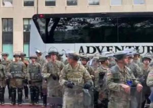 Troops arriving in Washington DC. Image-Twitter video screenshot