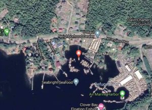 Refuge Cove Marina in Ketchikan. Image-Google Maps